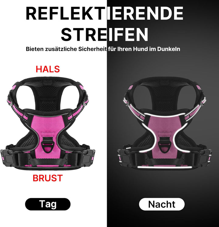 Demigreat Hundegeschirr Mittelgrosse Grosse Hunde, Anti Zug Hundegeschirr Gepolstert mit Griff, Atmu