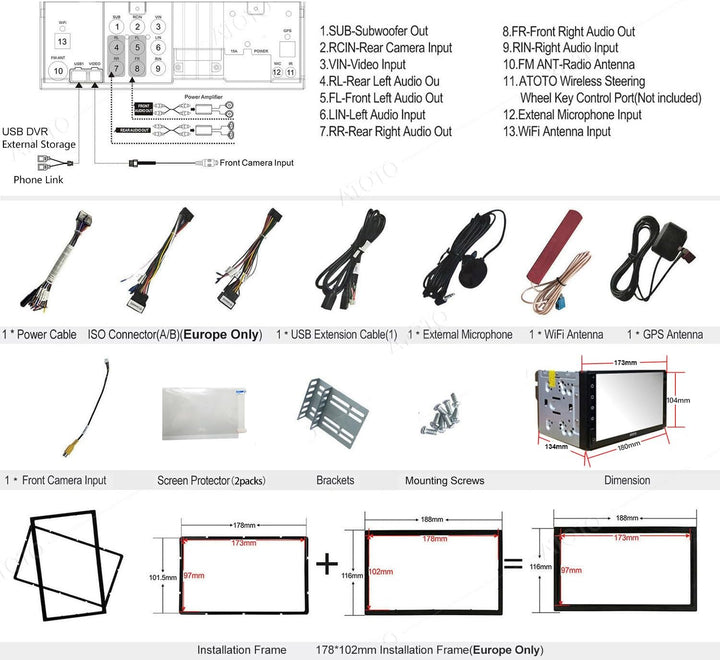 [Neu] ATOTO S8 Premium Doppel-DIN Android Autoradio, Kabelloses CarPlay & Android Auto, 7-Zoll-QLED-