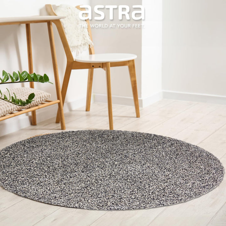 ASTRA Schmutzfangmatte innen waschbar ca. 80 cm rund – Sauberlauf anthrazit 100% Baumwolle Türmatte