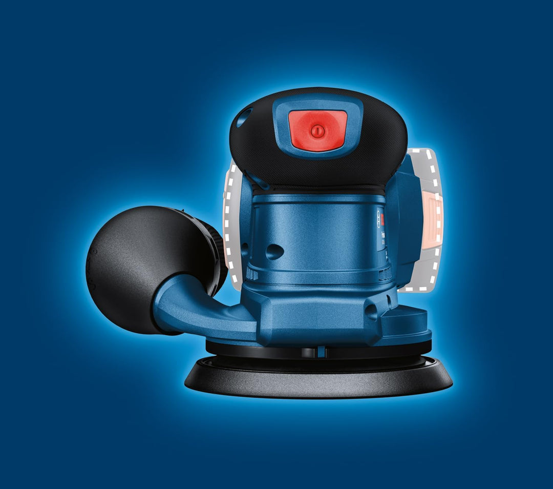 Bosch Professional GEX 185-LI Akku Exzenterschleifer System 18V (1x GBA 18V 4,0Ah Akku, Schnellladeg