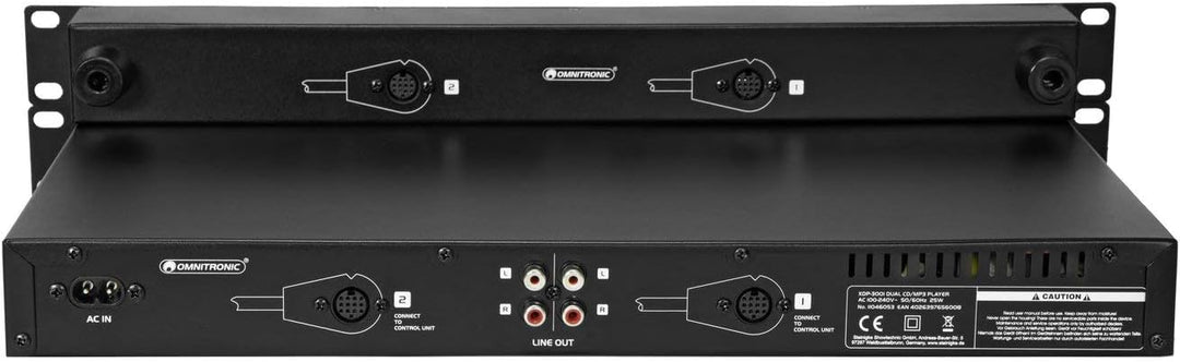OMNITRONIC XDP-3001 CD-/MP3-Player | Doppel-CD- und MP3-Player für CD, USB und SD
