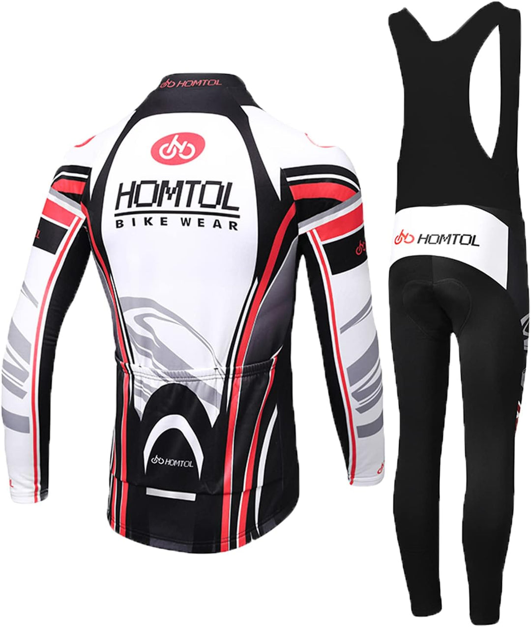 HOMTOL Radtrikot Set Langarm Herren Thermische Fleece Winter Fahrradbekleidung Radsportanzüge Fahrra