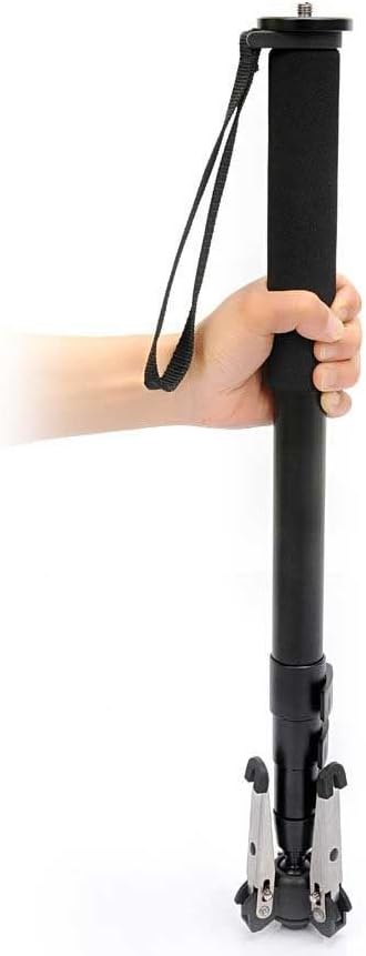 JUSINO Monopod mit abnehmbarem Fuss/Tischstativ (Schnellspannclips) VM-324E Aluminium-Monopod (ab 17