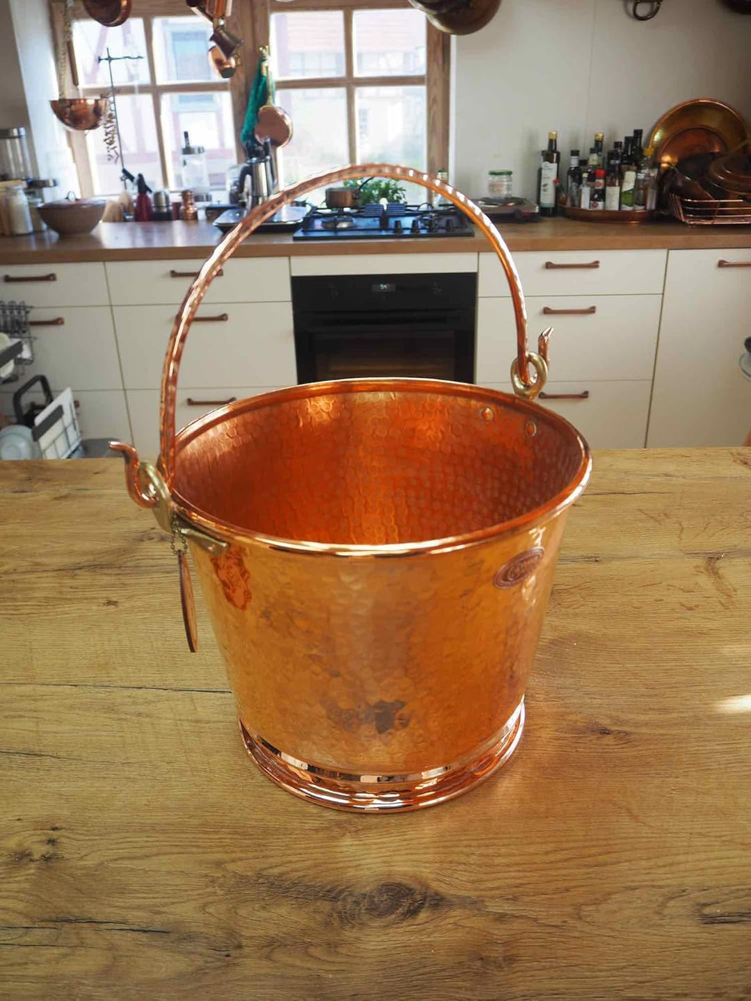 CopperGarden 8 Liter Kupfereimer | Stilvoller Eimer aus reinem Kupfer | Antibakteriell = wirkt gegen