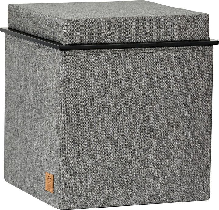 Love IT Store IT Premium 3-in-1 Sitzhocker mit Stauraum - Hocker, Tablett und Aufbewahrungsbox - Aus