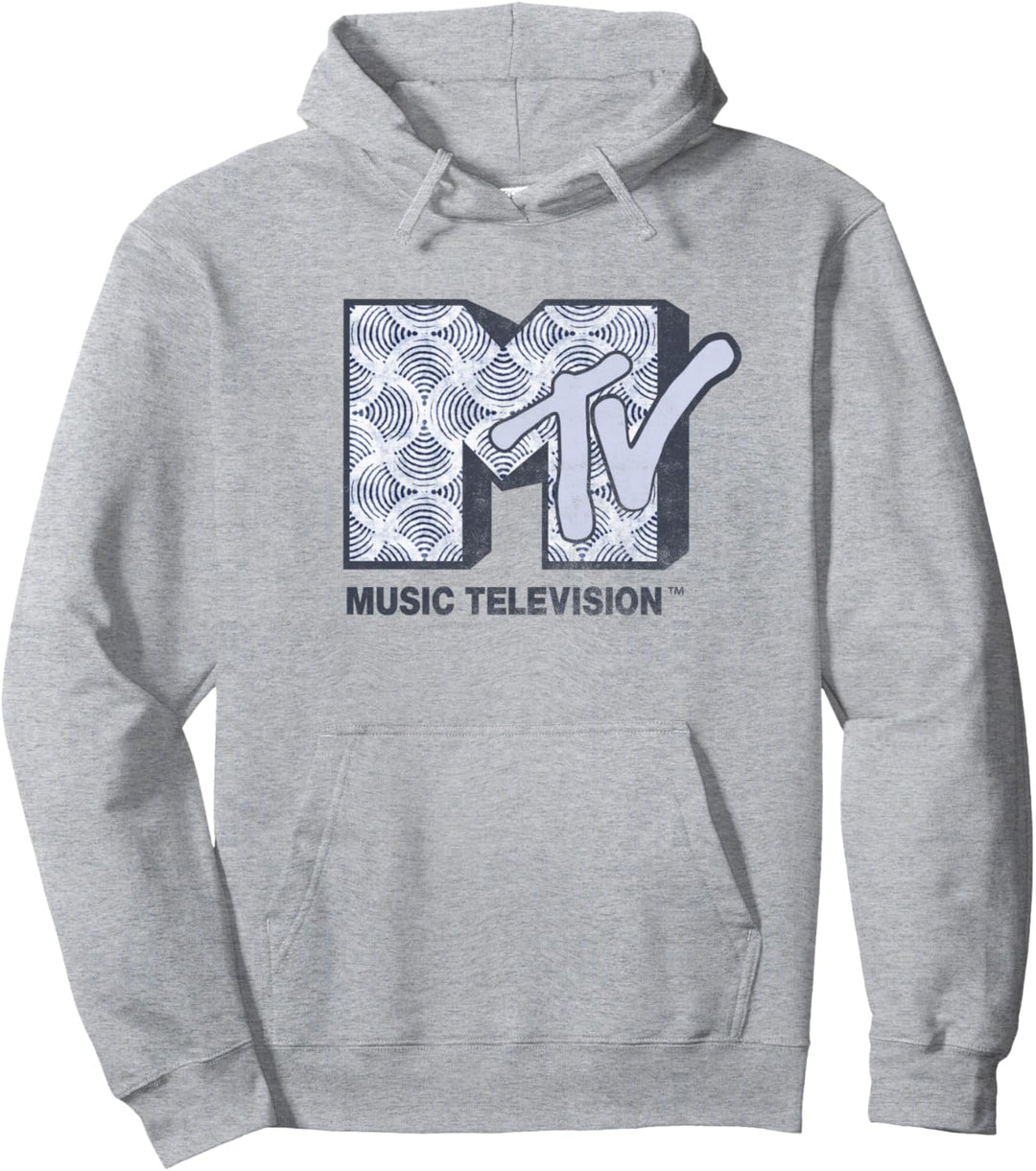 MTV Music Television Shibori Fill Logo Pullover Hoodie
