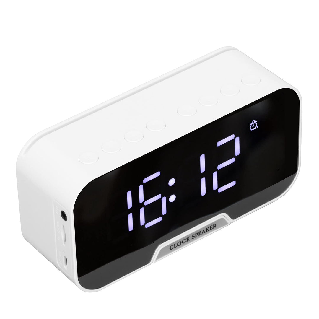 Elprico Radiowecker, D-88 Multifunktionaler Bluetooth-Wecker mit Lautsprecher, Lautsprecher mit Zwei