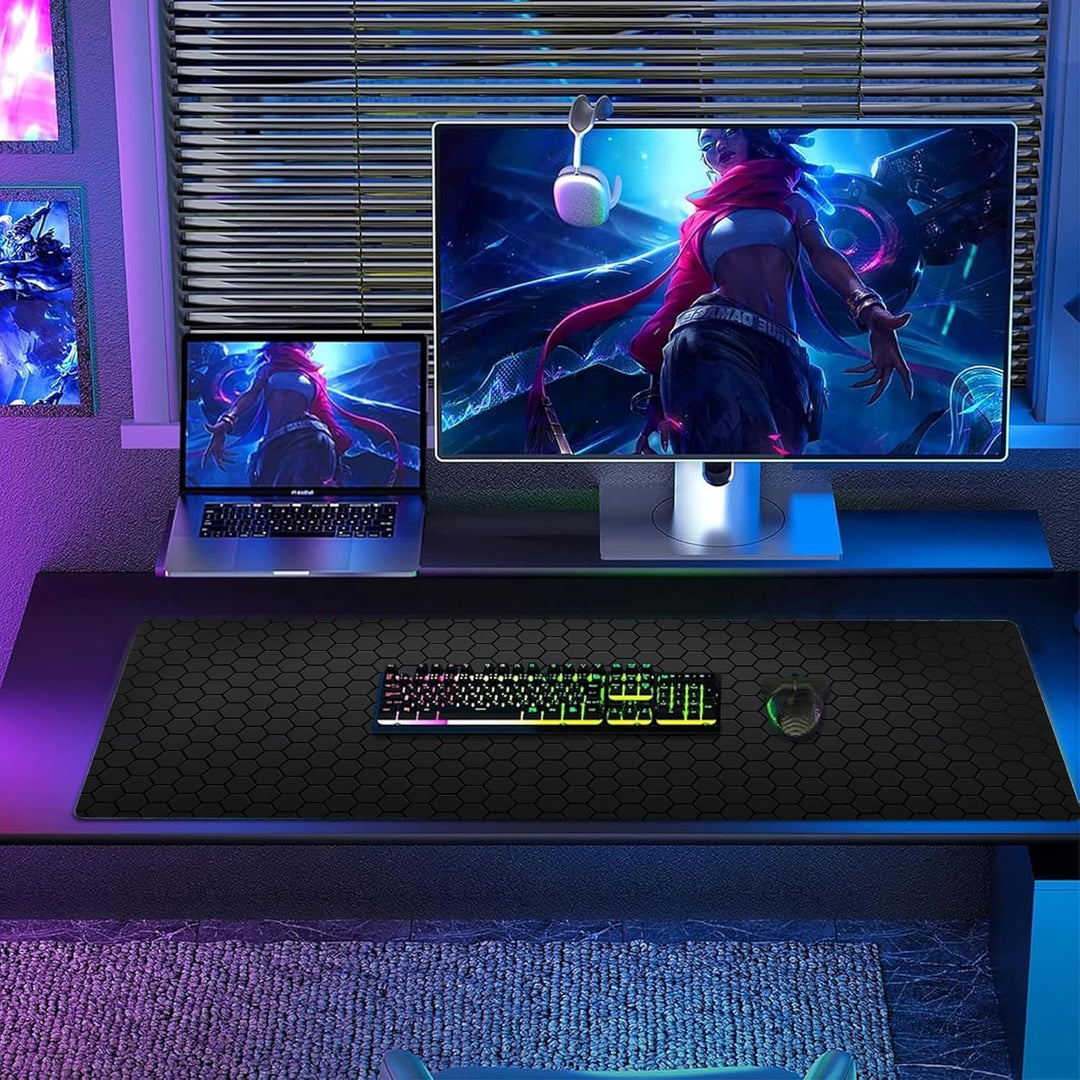 Gaming Mauspad XL,800 x 400 mm,Spritzwassergeschütztes Premium-Gaming-Mauspad,Verbessert Präzision u