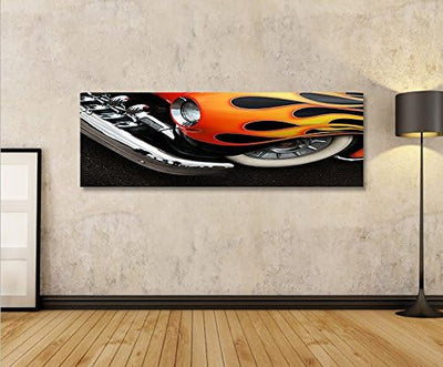 islandburner Bild Bilder auf Leinwand Hot Rod US Cars Panorama XXL Poster Leinwandbild Wandbild Deko