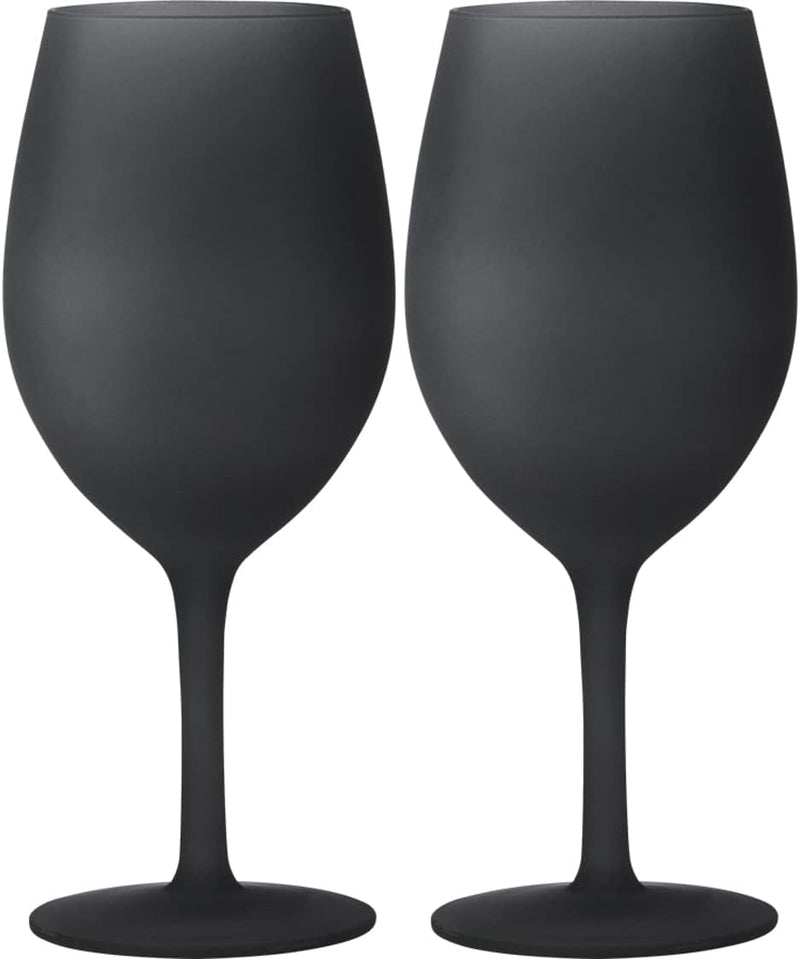 BRUNNER 0830184N.C1M Bruchglas-Set, 2 Stück, Wineglass Blacksatin, 60 Cl, Schwarz