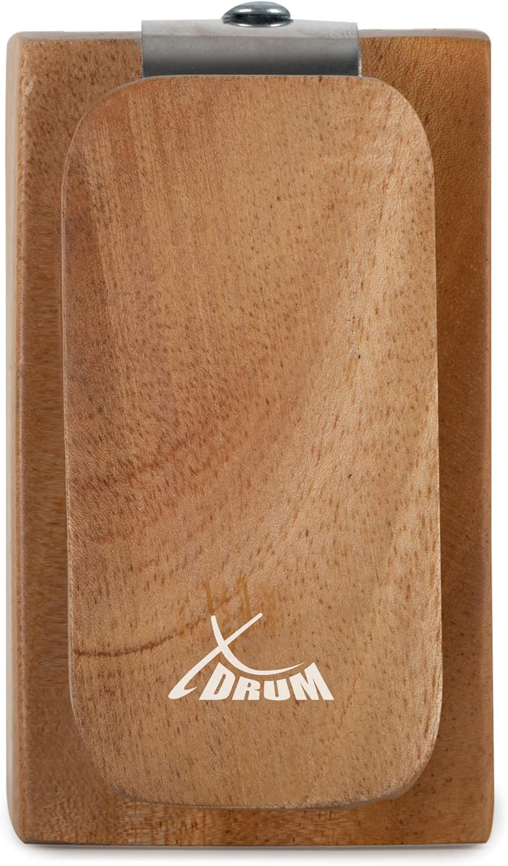 XDrum CW-S Cajon Woodblock Set - Montierbarer Holzblock - Klettstreifen auf der Rückseite - Kann mit