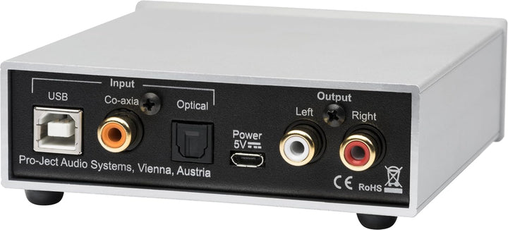 Pro-Ject Audio Systems DAC Box S2+, High End DAC mit 32bit und DSD256 Support (Silber), silber