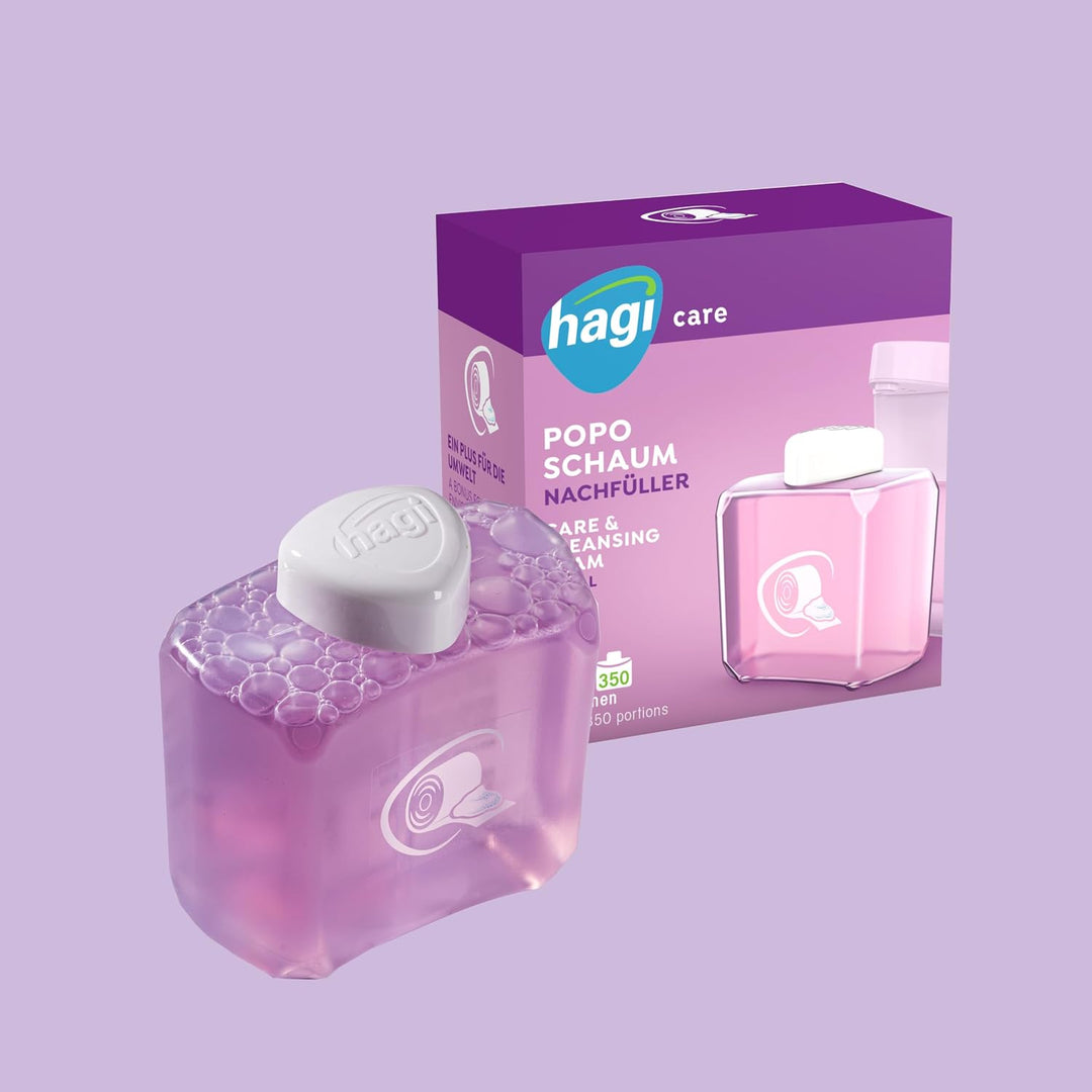 hagi Popo-Schaum: Nachfüllpackung für den automatischen hagi Schaumspender (Doppelpack 2 × 180 ml) 1