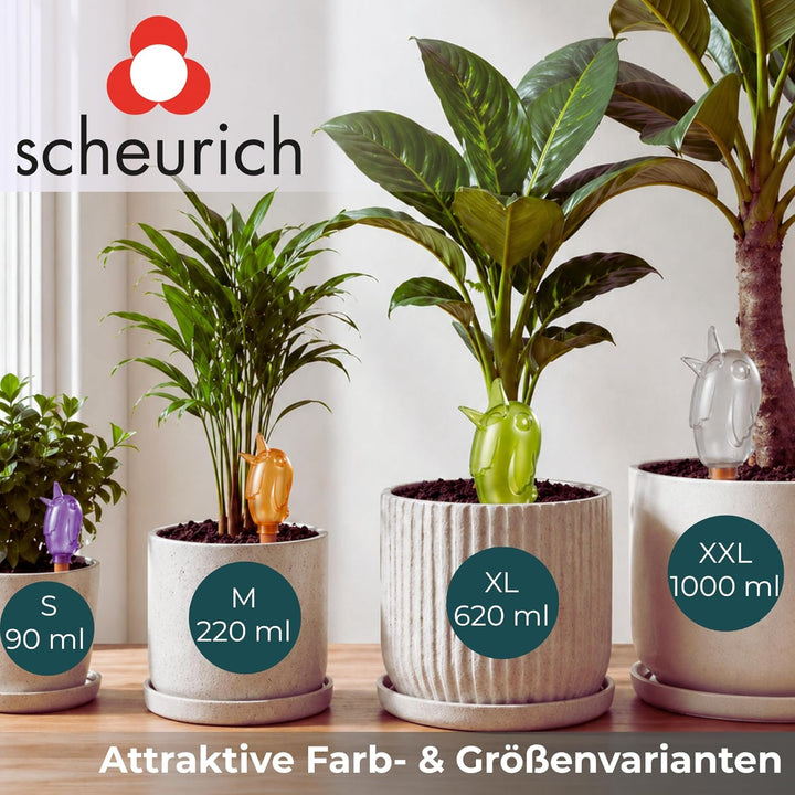 Scheurich 4er-Set Bewässerungskugel 220ml GrünWasserspender Bördy M (Grün) Wasserspeicher