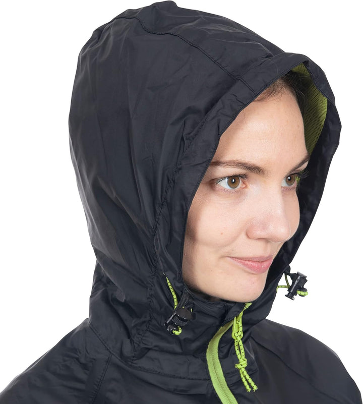 Trespass Unisex Qikpac Jacket Kompakt Zusammenrollbare Wasserdichte Regenjacke (1er Pack) L Schwarz