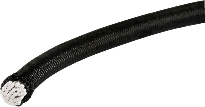 WERKA PRO Schwarzes elastisches Spannseil Verschiedene Längen 4 mm x 50 Meter auf Spule 4 mm x 50 Me
