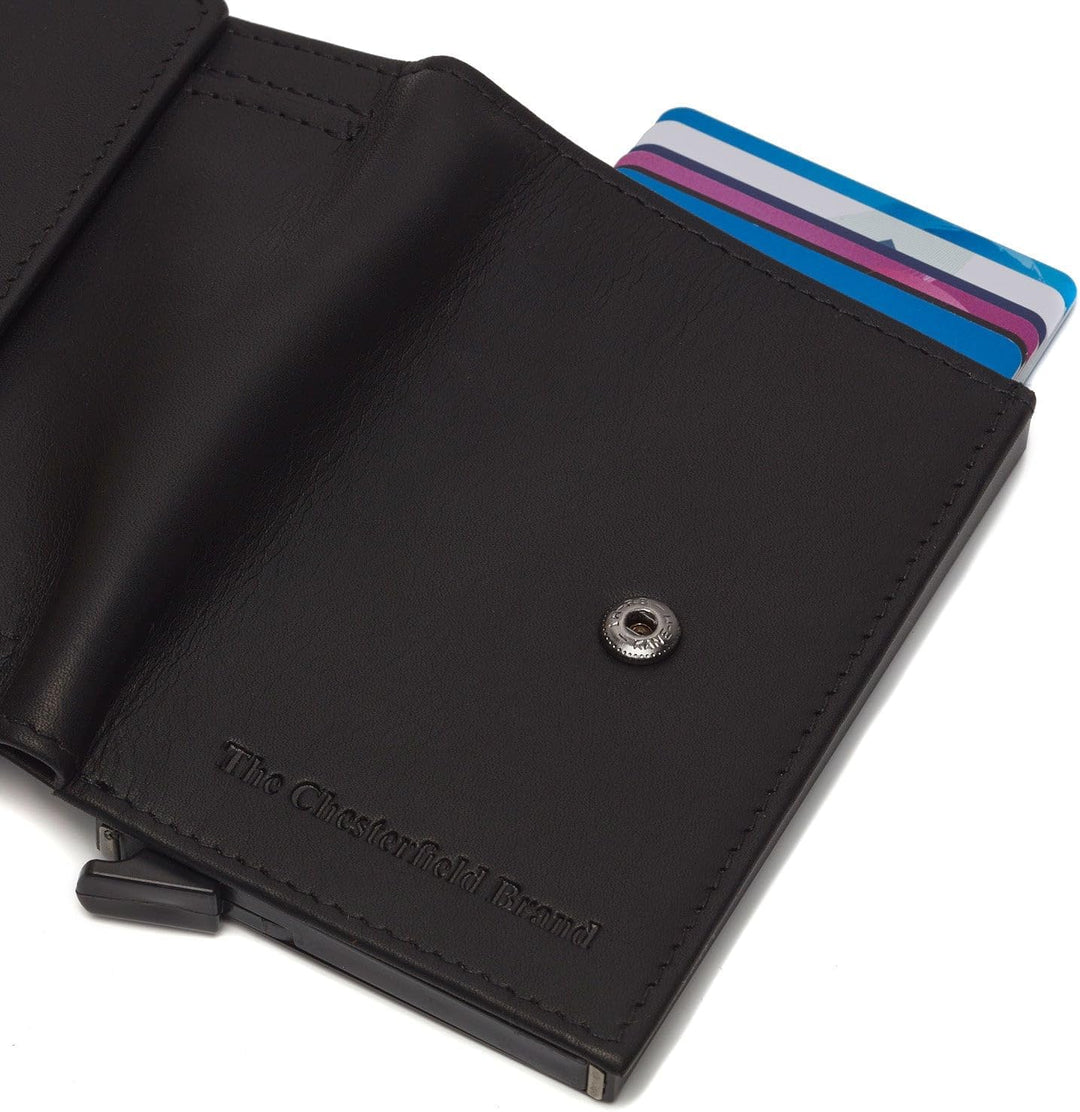 The Chesterfield Brand Leipzig - Kreditkartenetui 6cc 10 cm RFID Black Schwarz, Schwarz