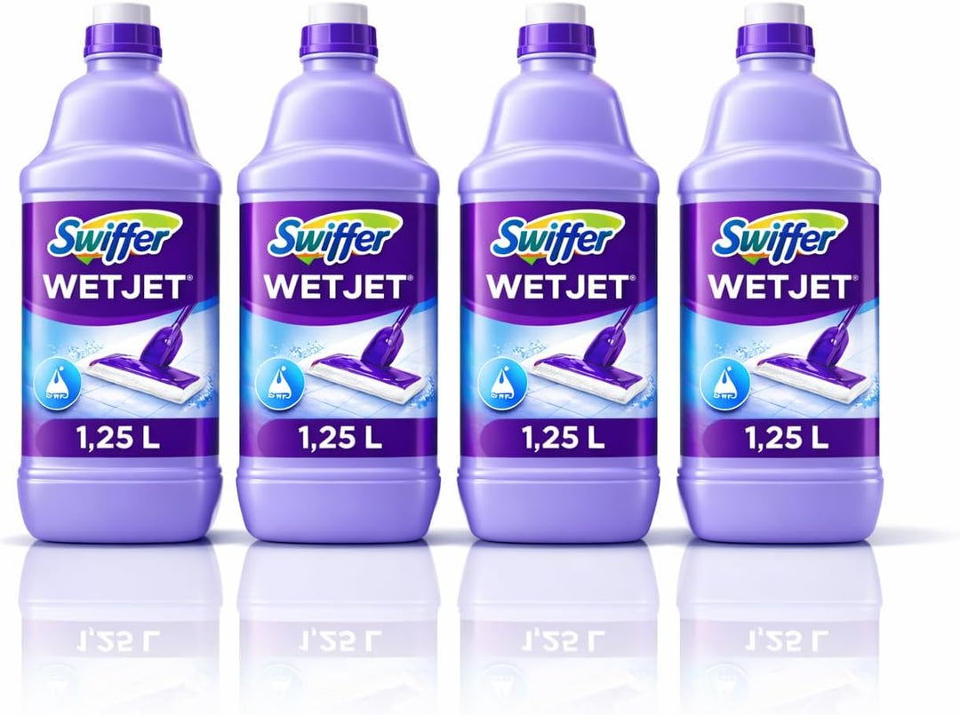 Swiffer Wetjet Lösung Nettoyante für Besen Spray, 4er Pack (4 x 1,25 l) 1.25 l (4er Pack), 1.25 l (4