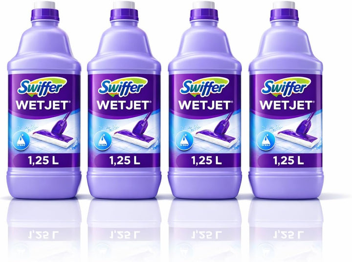 Swiffer Wetjet Lösung Nettoyante für Besen Spray, 4er Pack (4 x 1,25 l) 1.25 l (4er Pack), 1.25 l (4