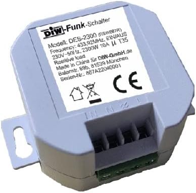 DIW-Funk EINBAU-Abluftsteuerung PA-523 SPARSET Funk Fensterkontaktschalter DFM-2000 + Einbauschalter