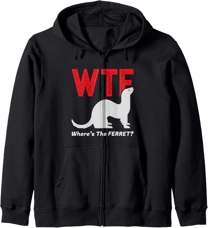 WTF Where's The Ferret? Funny Ferrets Animal Lovers Kapuzenjacke
