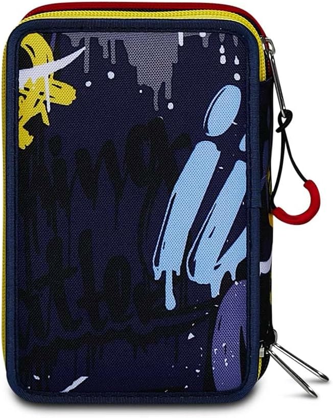 Seven Federmäppchen, Mäppchen, mehrfarbig, Federtasche für Schreibwaren, Etui komplett mit Bleistift