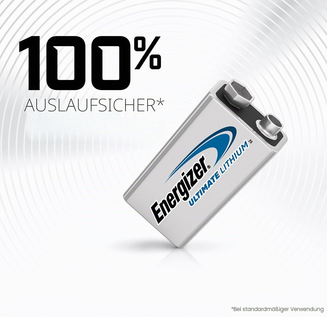 Energizer L522-8 Lithium Energizer Ultimate 9V Block Batterie 6LR61, 8er pack