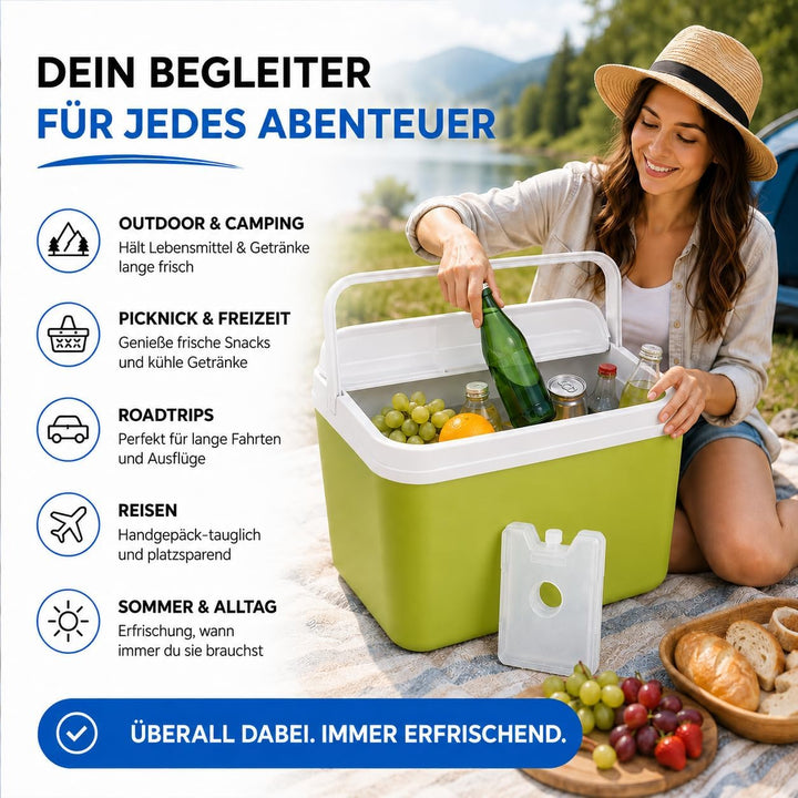 Premium Kühlbox 15L mit mobilem Kühlakku & Kühlelement – Maximale Kühlleistung & Lange Frische - Küh