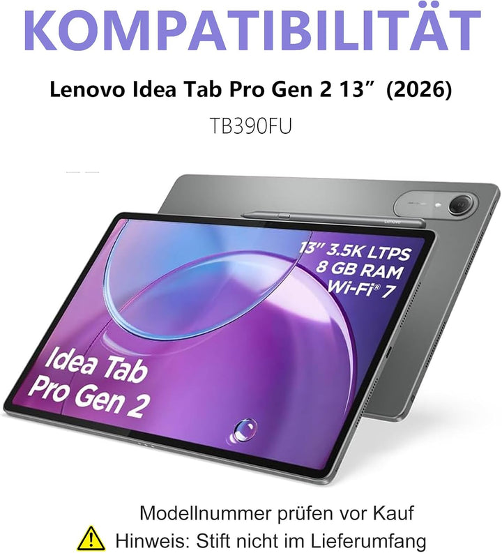 Für Lenovo Idea Tab Pro Gen 2 13" Hülle mit Tastatur QWERTZ | Für Lenovo Idea Tab Pro Gen 2 Tastatur