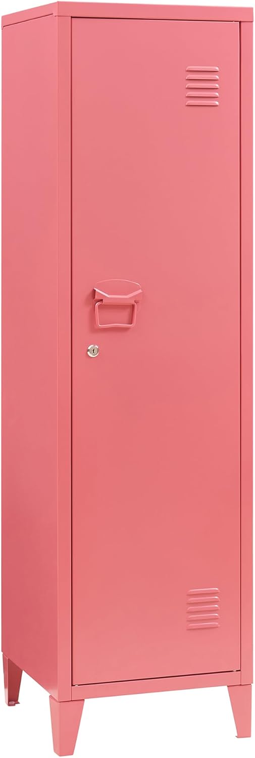 [en.casa] Einzelspind Kurikka Metallspind mit 2 Ablagen 137 x 38 x 38 cm abschliessbar Schliessfachs