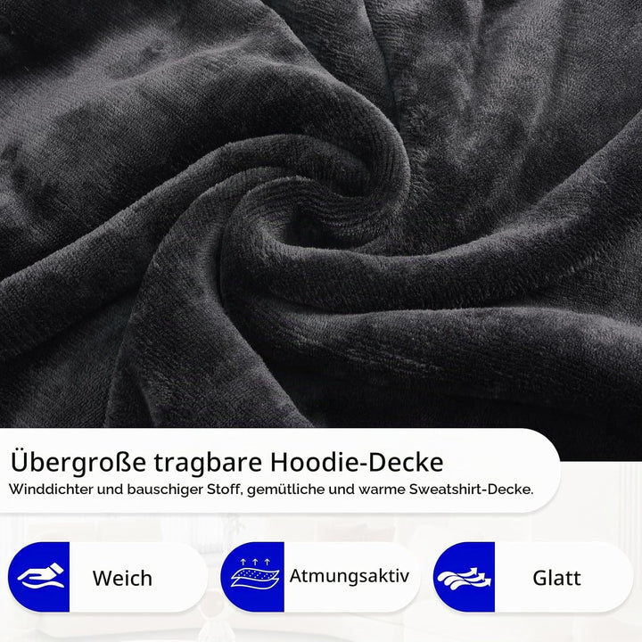 MOKANI ÜBergrossE Hoodie Decke Kinder mit äRmel Tragbare Kapuzenpullover, Super Weich Warmes Bequeme