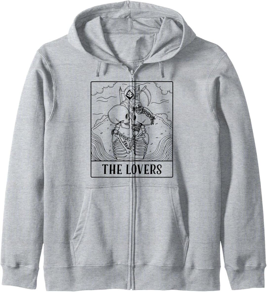 Grim Reaper The Lovers Tarot Card Men Women Kapuzenjacke