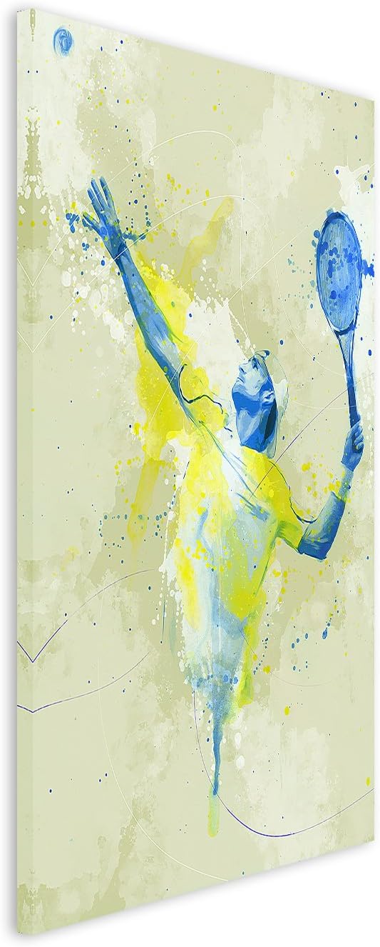 Paul Sinus Art Tennis I 90x60cm SPORTBILDER Splash Art Wandbild Aquarell Art