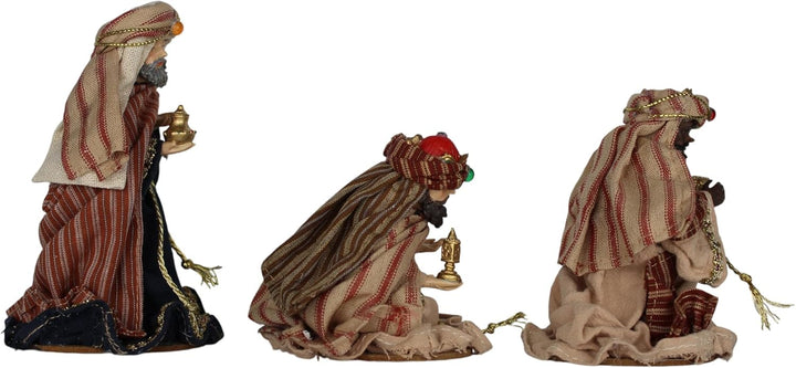ZICOM Ankleidefigurenset Jerusalem, Krippenfiguren barock ca. 13cm 9-TLG. Polyresin bekleidet