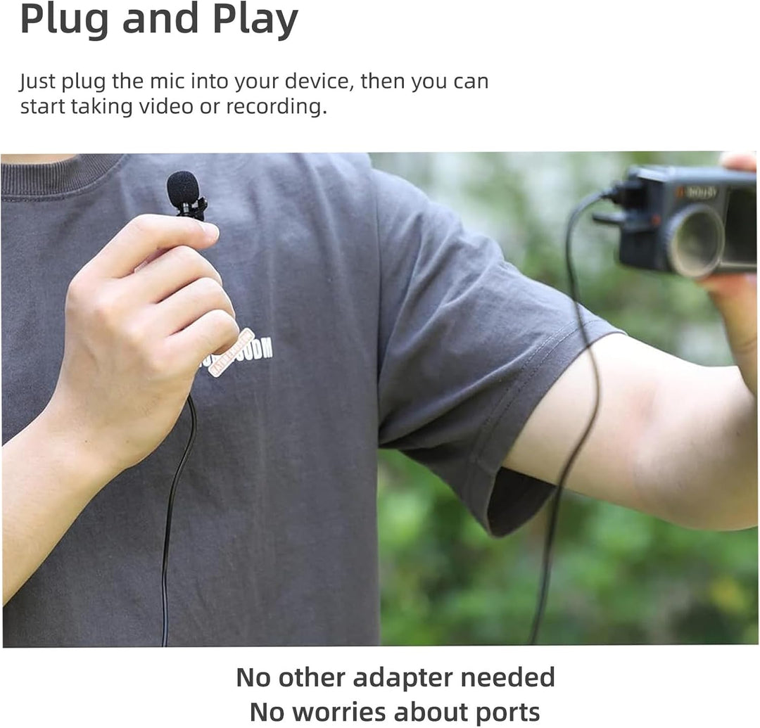 Lavalier-Mikrofon für Insta360 X5/Go Ultra für DJI Osmo 360/Pocket 3/Action 5 Pro/4/3/2 Kondensator,