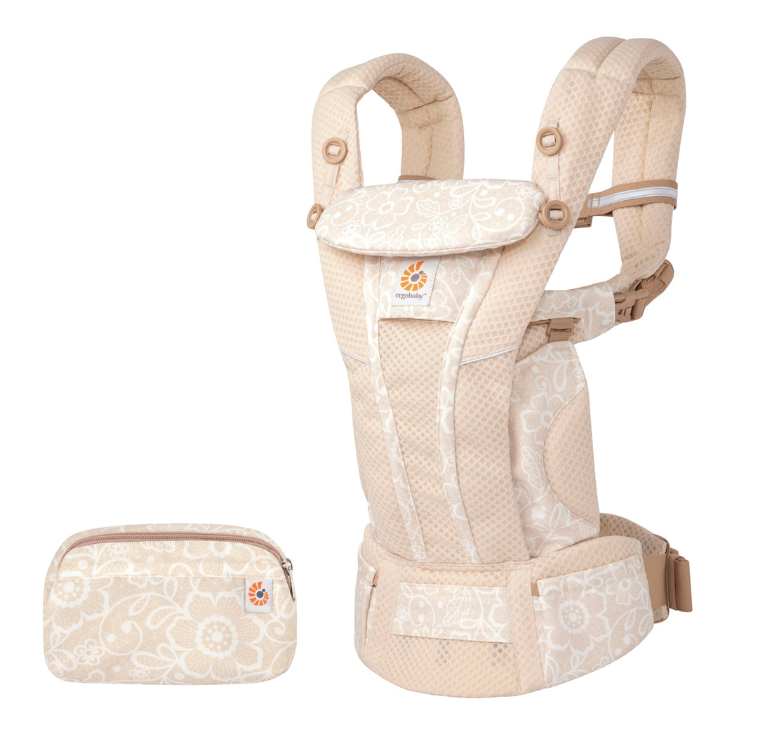 Ergobaby Omni Breeze Babytrage für Neugeborene ab Geburt bis 20kg, 4 Positionen SoftFlex Mesh Ergono