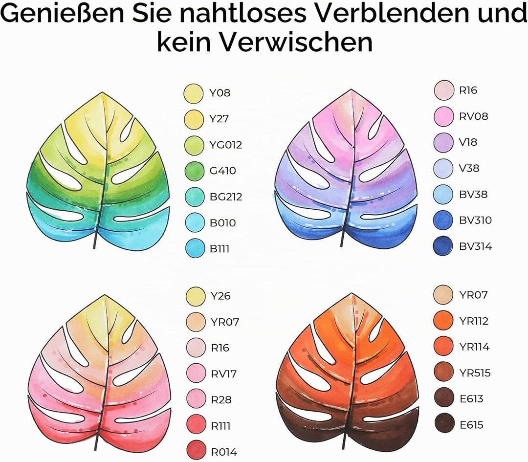 Marker Stifte Set, Ohuhu 160 Farben Stifte Set Permanent Marker Pen Meissel & Feine Verdoppelt Spitz