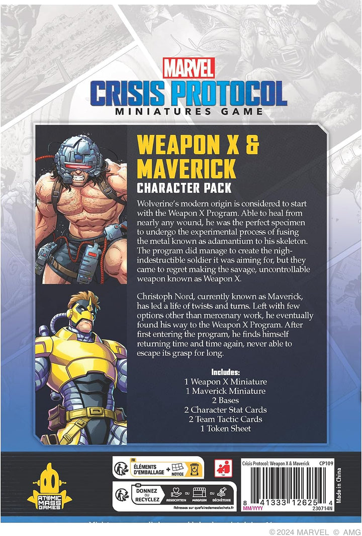 Asmodee, Marvel: Crisis Protocol – Weapon X &amp; Maverick, Character Pack