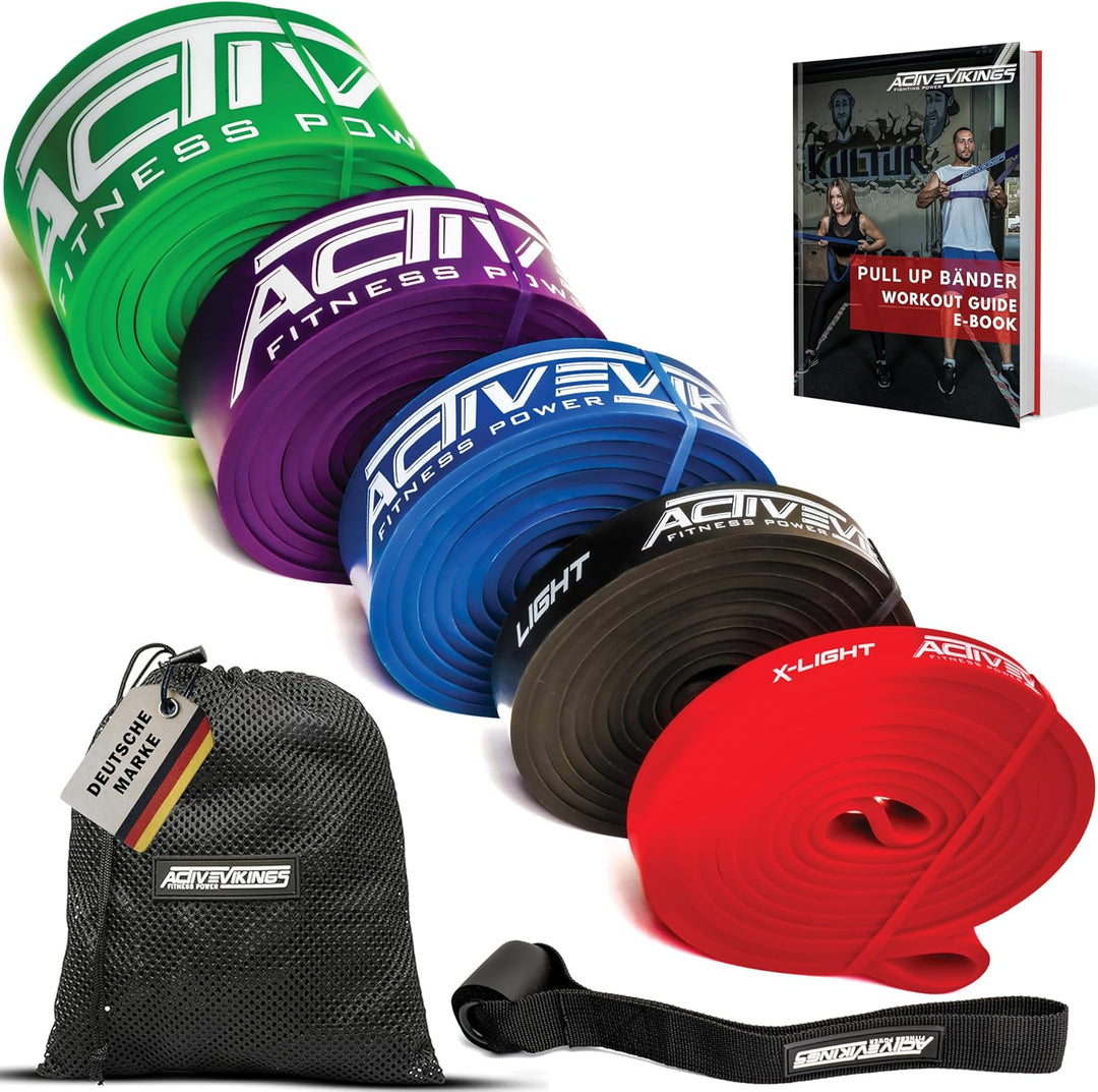 ActiveVikings® Pull-Up Fitnessbänder | Perfekt für Muskelaufbau und Crossfit Freeletics Calisthenics