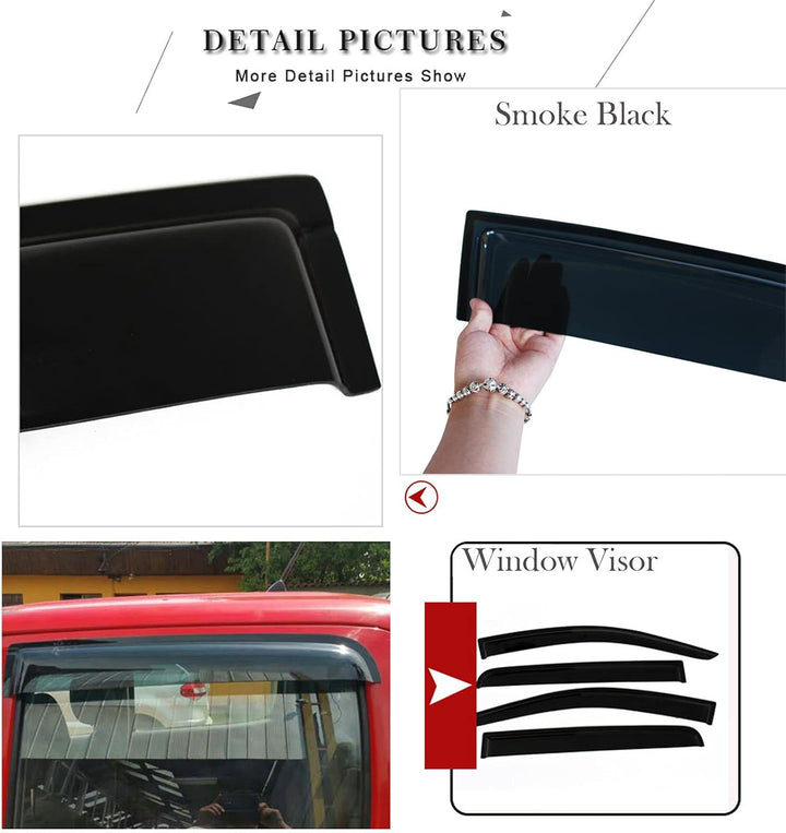 Windabweiser für Ford Ranger Wildtrak T6 T7 T8 2012-2022 Raptor Wildtrak XL XLT Limited Tremor Plati