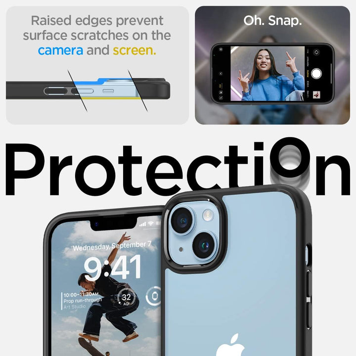 Spigen für iPhone 14 Ultra Hybrid Hülle [Anti-Yellowing] Case Handyhülle Schutzhülle Cover Transpare