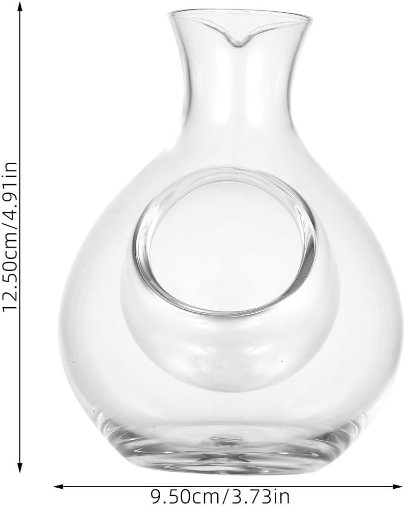 Weinkaraffe 300ml aus Glas mit Integriertem Kühlfach Schnapsspender und Dekanter für Wein und Brandy