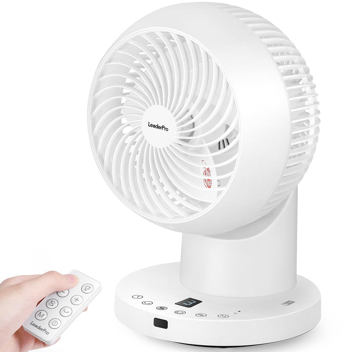 Tischventilator mit Fernbedienung - 32W Leiser Ventilator mit 4 Geschwindigkeitsstufen, 8h Timer, 70
