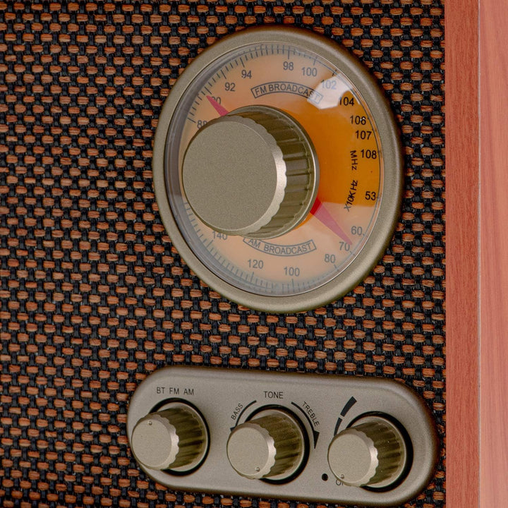 Adler Retro Radio mit Bluetooth und Teleskopantenne FM/AM 10W RMS Bass/Höhenkontrolle AD1171