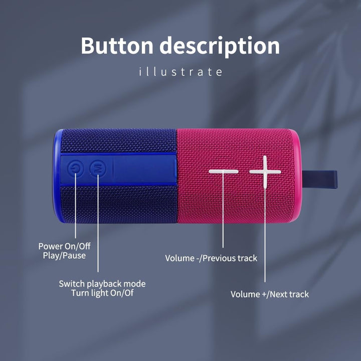2-in-1 Split-Magnet-Bluetooth-Lautsprecher, Farbblockierung, wasserdicht, doppelt teilbar, kabellos,