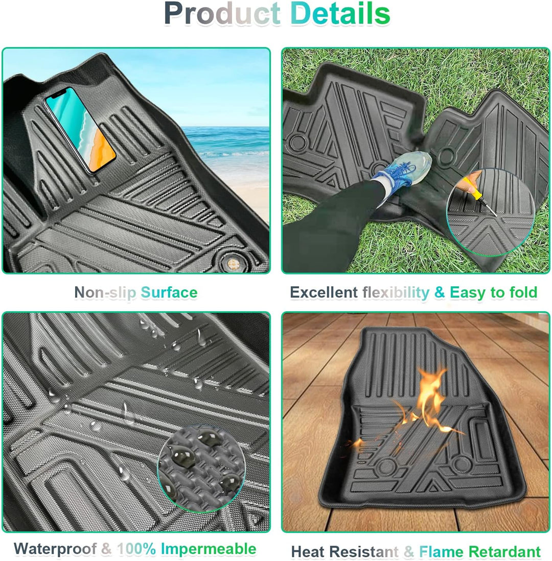 GAFAT Toyot-a C-HR 2016-2023 Fussmatten, CHR Fussmatten Gummimatten Original, 3D-Scannen TPE Hoher R