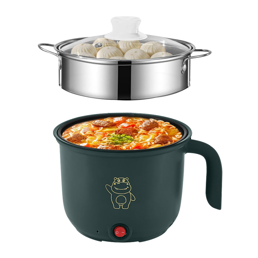 GOEDCH Mini Elektrischer Hot Pot: Tragbarer Elektrischer Mini-Hot Pot, Multifunktions Bratpfanne, El