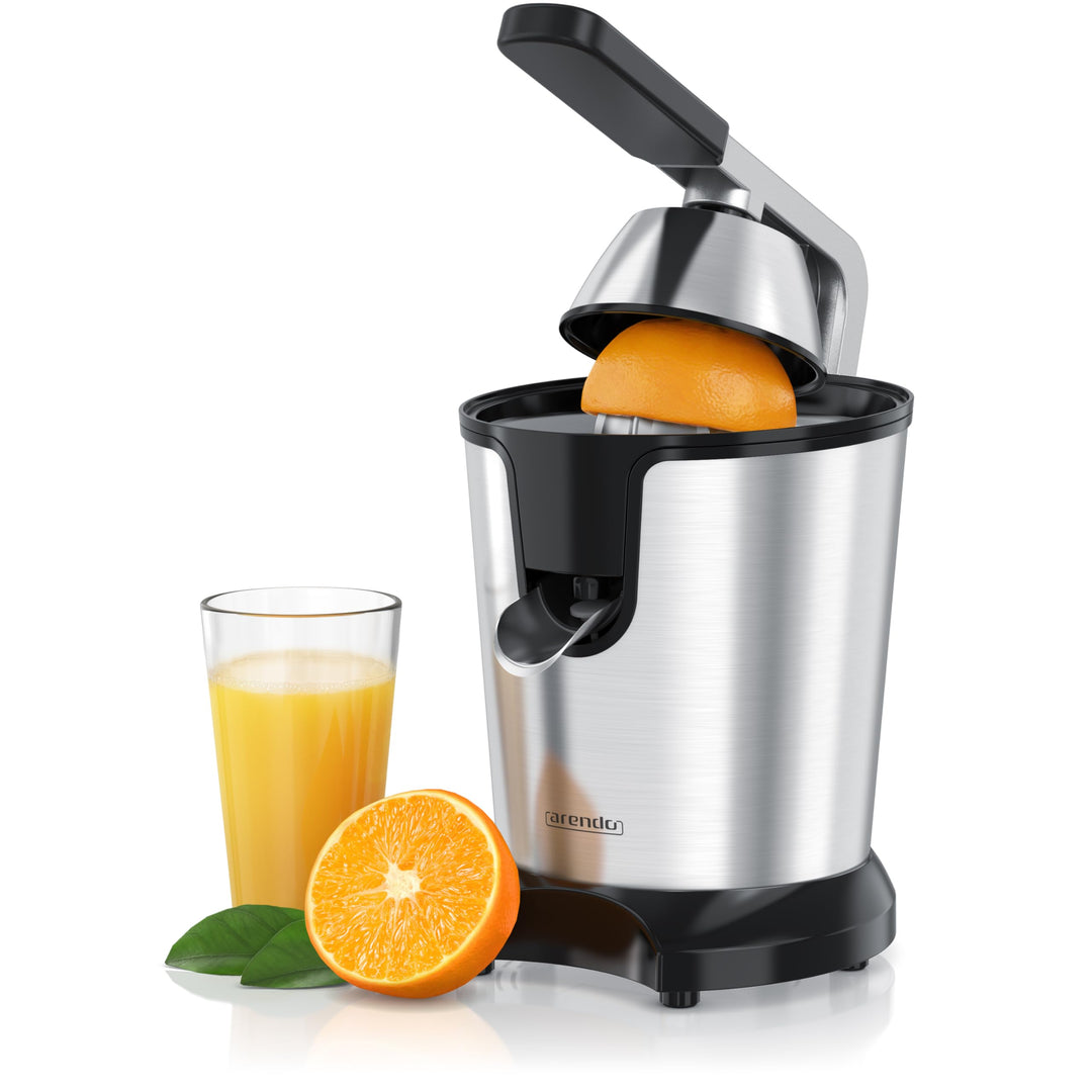 Arendo - Edelstahl Saftpresse elektrisch 1000 Watt - Zitruspresse Orangenpresse Entsafter - Hochleis