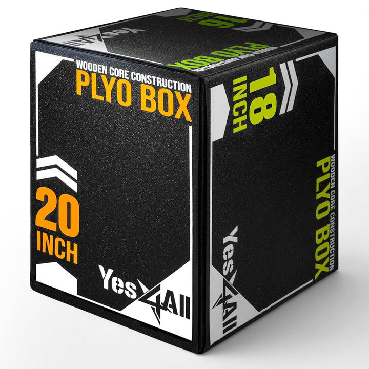 Yes4All 3 in 1 Soft Plyo Box mit Holzkern, Sprungbox, Plyometric Box Plattform für Sprungtraining, H