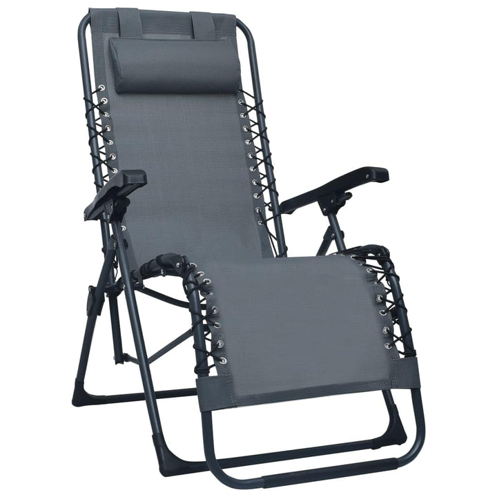 vidaXL Liegestuhl Klappbar Hochlehner Gartenliege Relaxliege Strandliege Liege Gartenmöbel Gartenstu